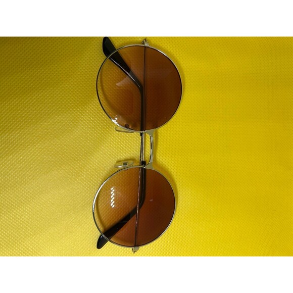 BROWN John Lennon Round Sunglasses – Vintage Circle Frame – New - Picture 3 of 4